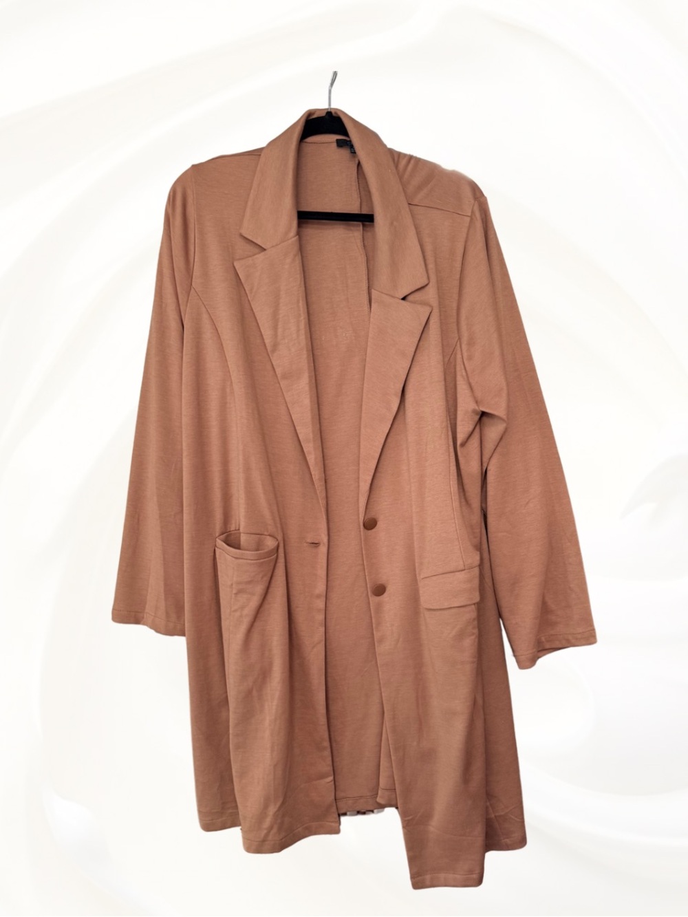 2020 Ave Camel Longline Blazer Jacket Plus Size 3XL